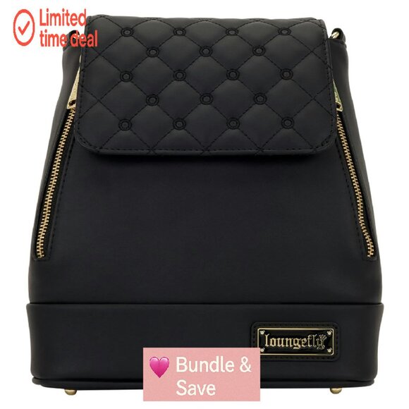 Convertible Mini Backpack Crossbody Bag Faux Leather Customizable Pins main image 4